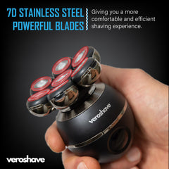 VEROSHAVE durable stainless steel blades stay sharp and resist rust for lasting performance
