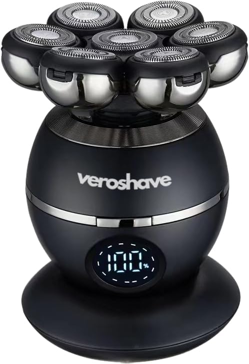 VEROSHAVE IPX7 waterproof head shaver ready for wet or dry use
