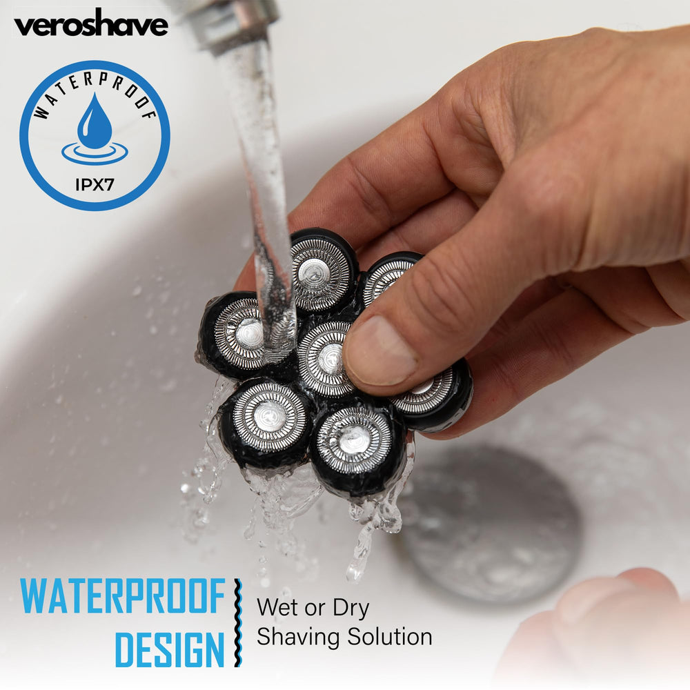 VEROSHAVE USB-rechargeable battery lasts up to a month between charges