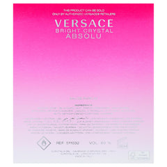 Versace Bright Crystal Absolu box packaging for gift-ready presentation