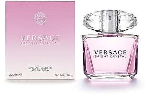 Versace Bright Crystal base notes amber and musk provide warm, lasting depth.