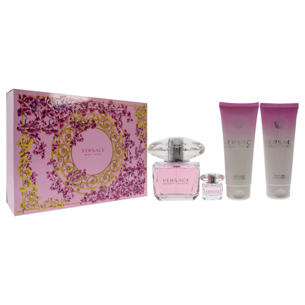 Versace Bright Crystal bath and shower gel for a refreshing floral cleanse.