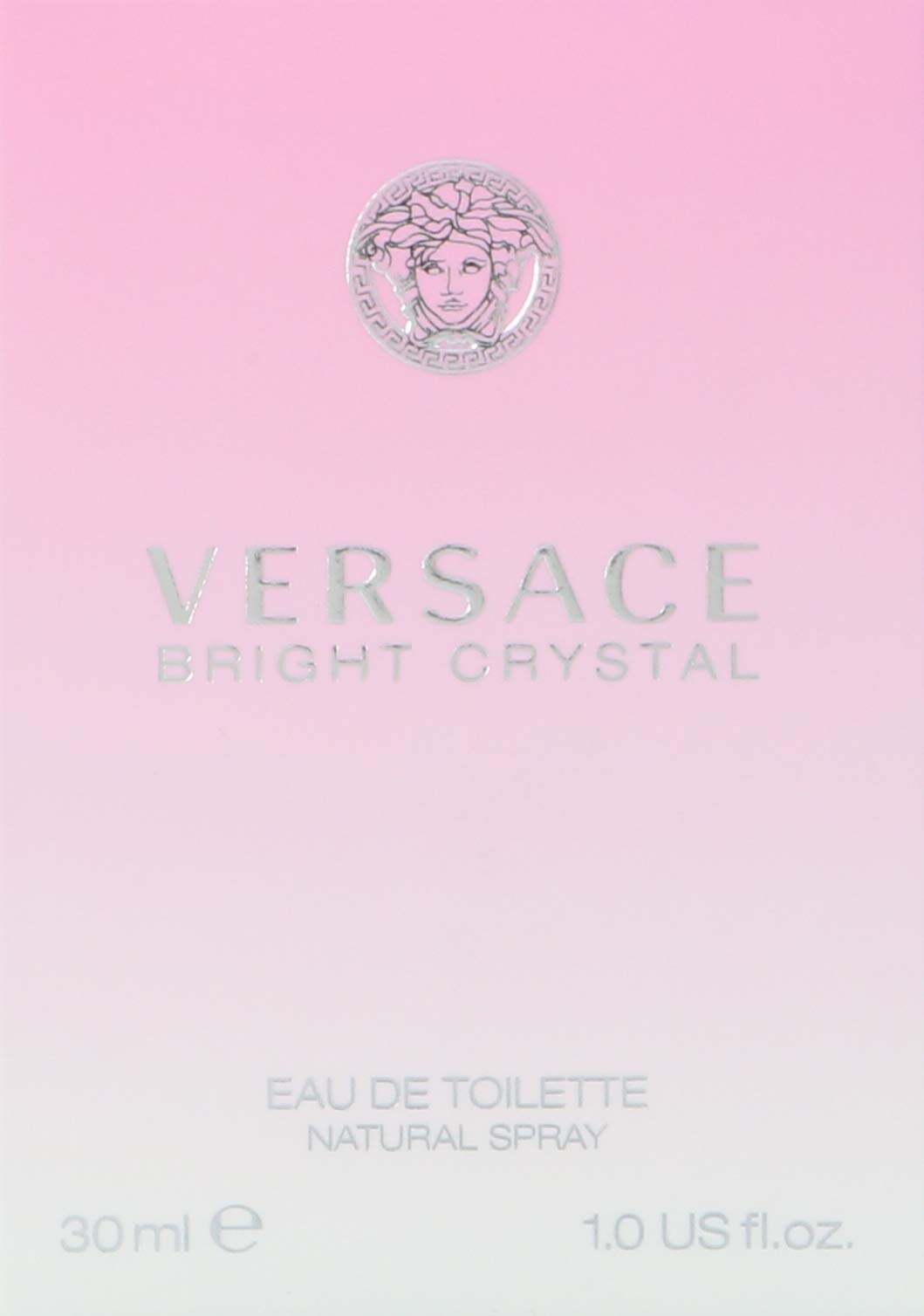 Versace Bright Crystal bottle front displays elegant design for everyday elegance.