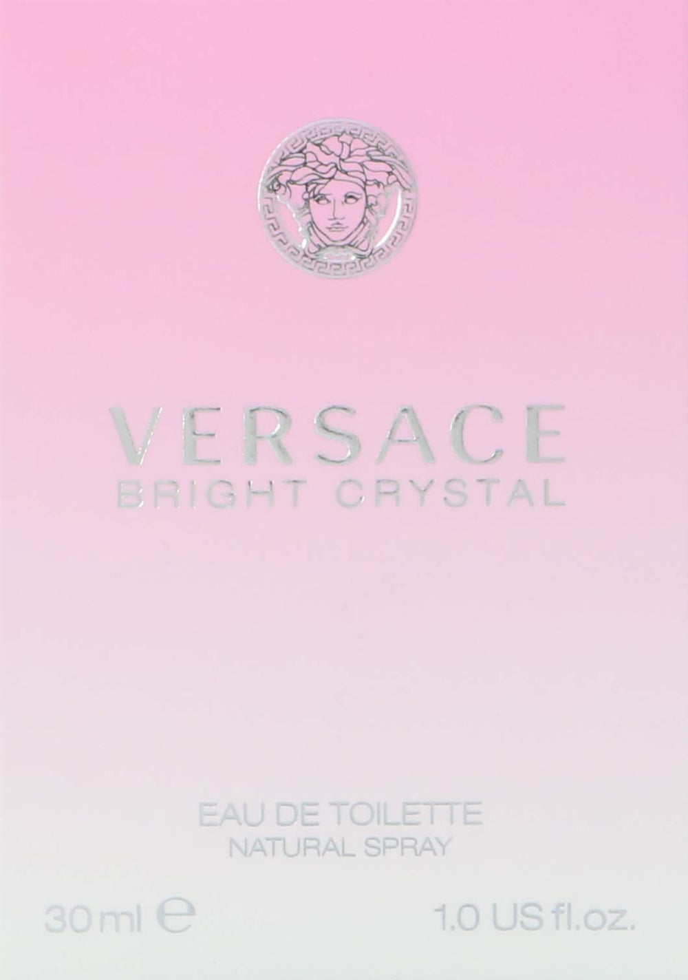 Versace Bright Crystal bottle front displays elegant design for everyday elegance.