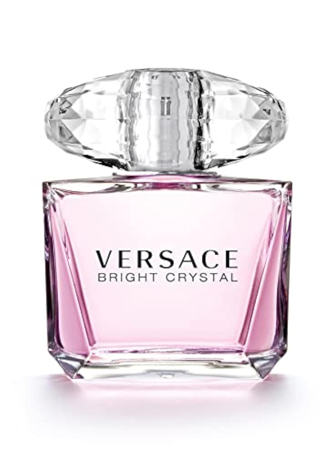 Versace Bright Crystal bottle front conveys crystal-inspired elegance for daily wear.