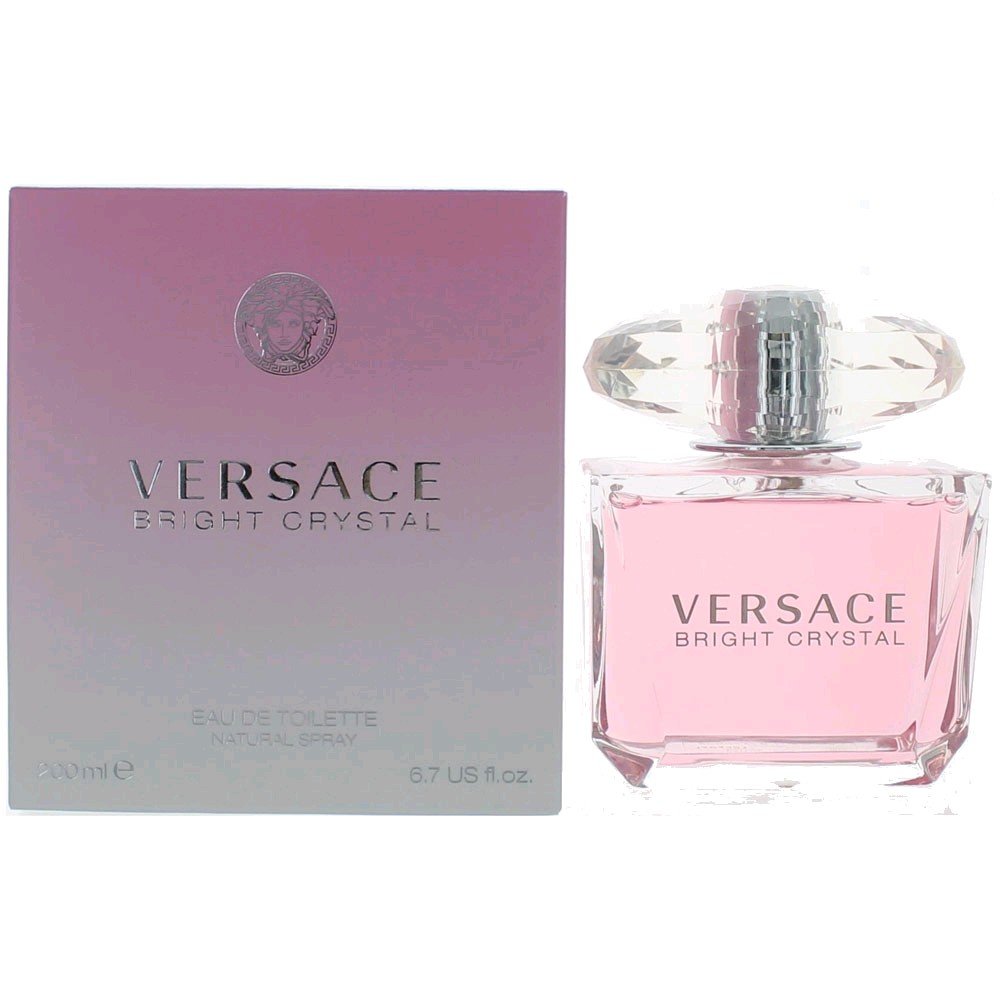 Versace Bright Crystal Eau de Toilette bottle, crisp floral fragrance ideal for daily wear and special occasions