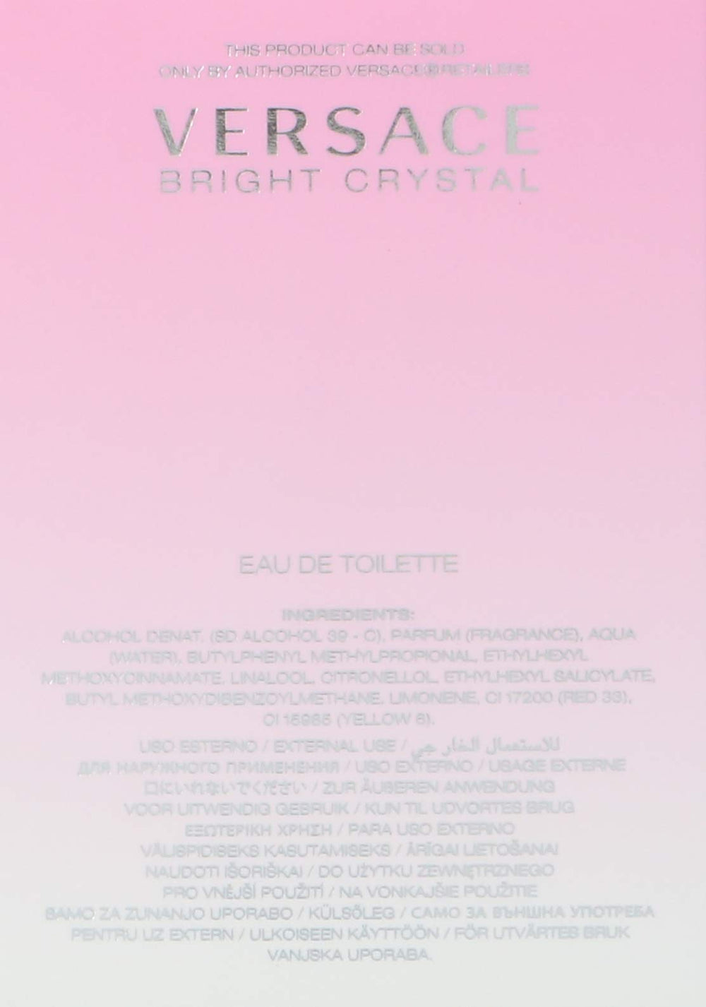 Versace Bright Crystal, envase distintivo, packaging atractivo para regalo o uso diario