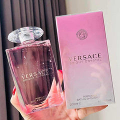 Versace Bright Crystal heart floral bouquet highlights feminine scent profile.
