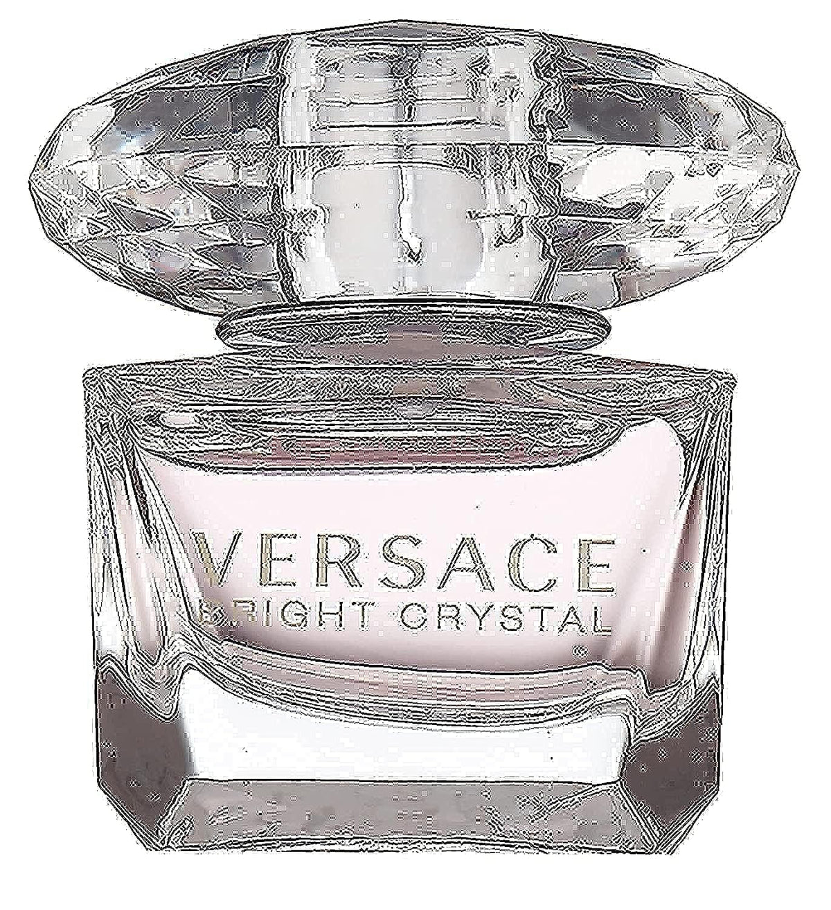 Versace Bright Crystal mini bottle front shows portable luxury for on-the-go freshness and style.
