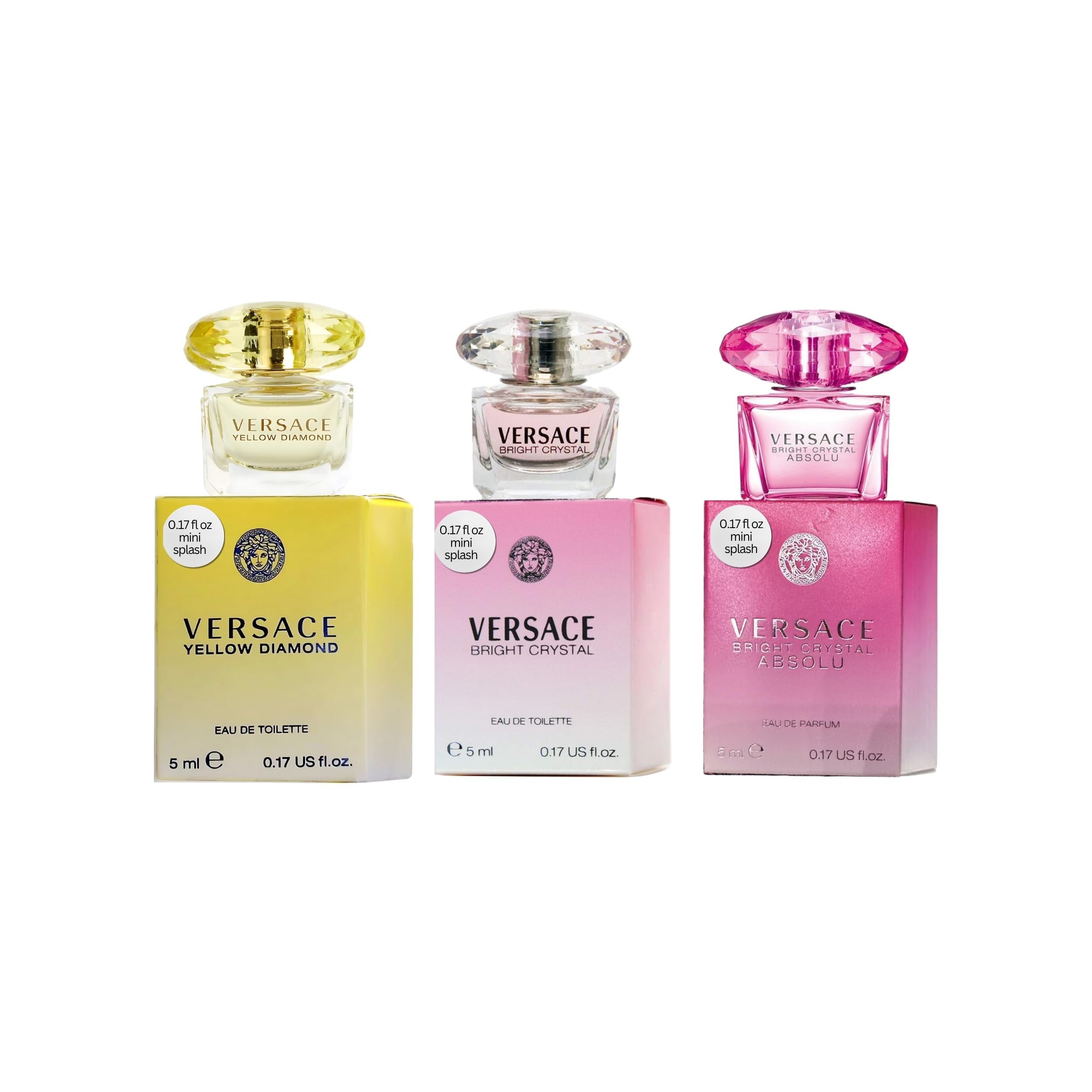 Cofre regalo Versace para mujer con tres fragancias, perfecto para probar.