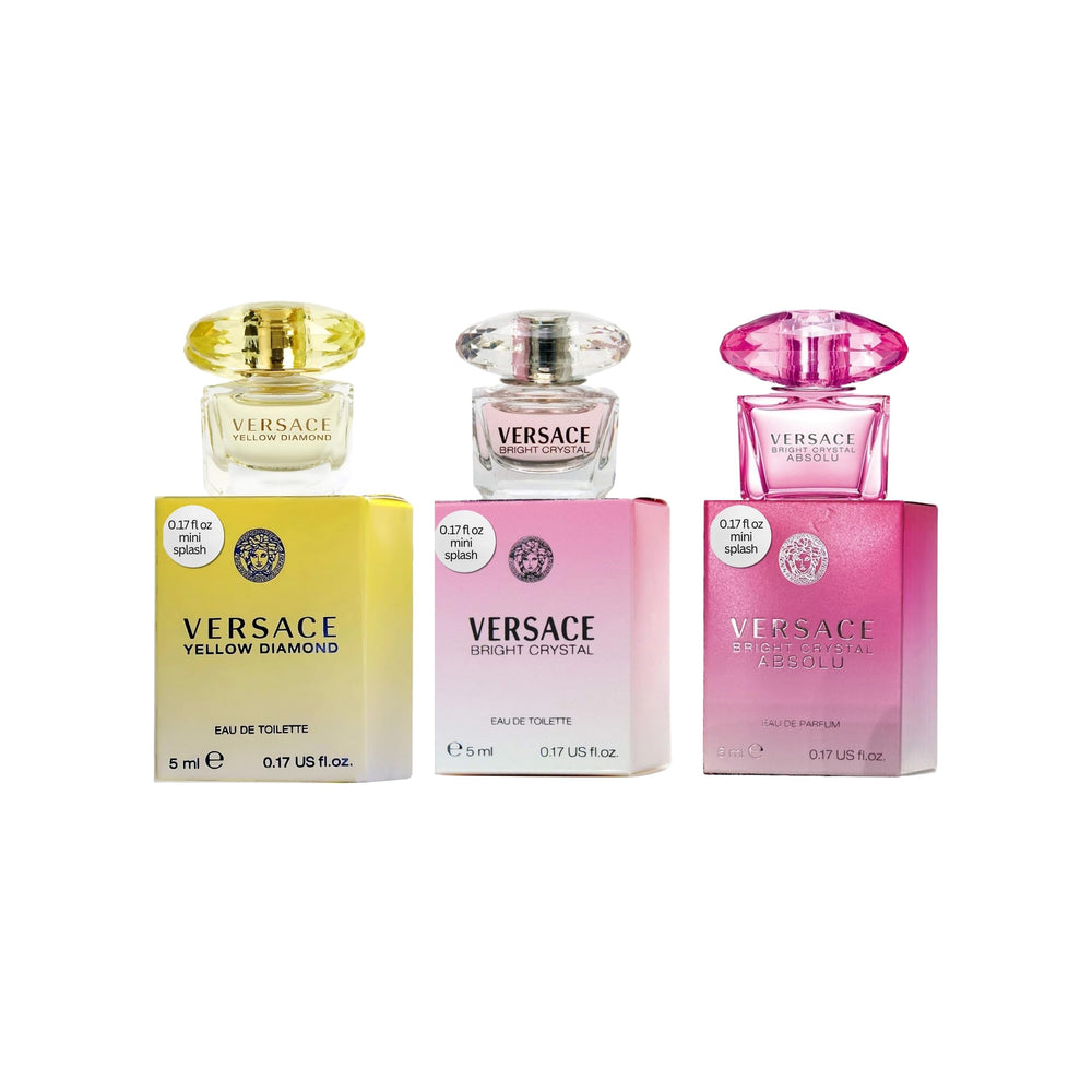 Cofre regalo Versace para mujer con tres fragancias, perfecto para probar.