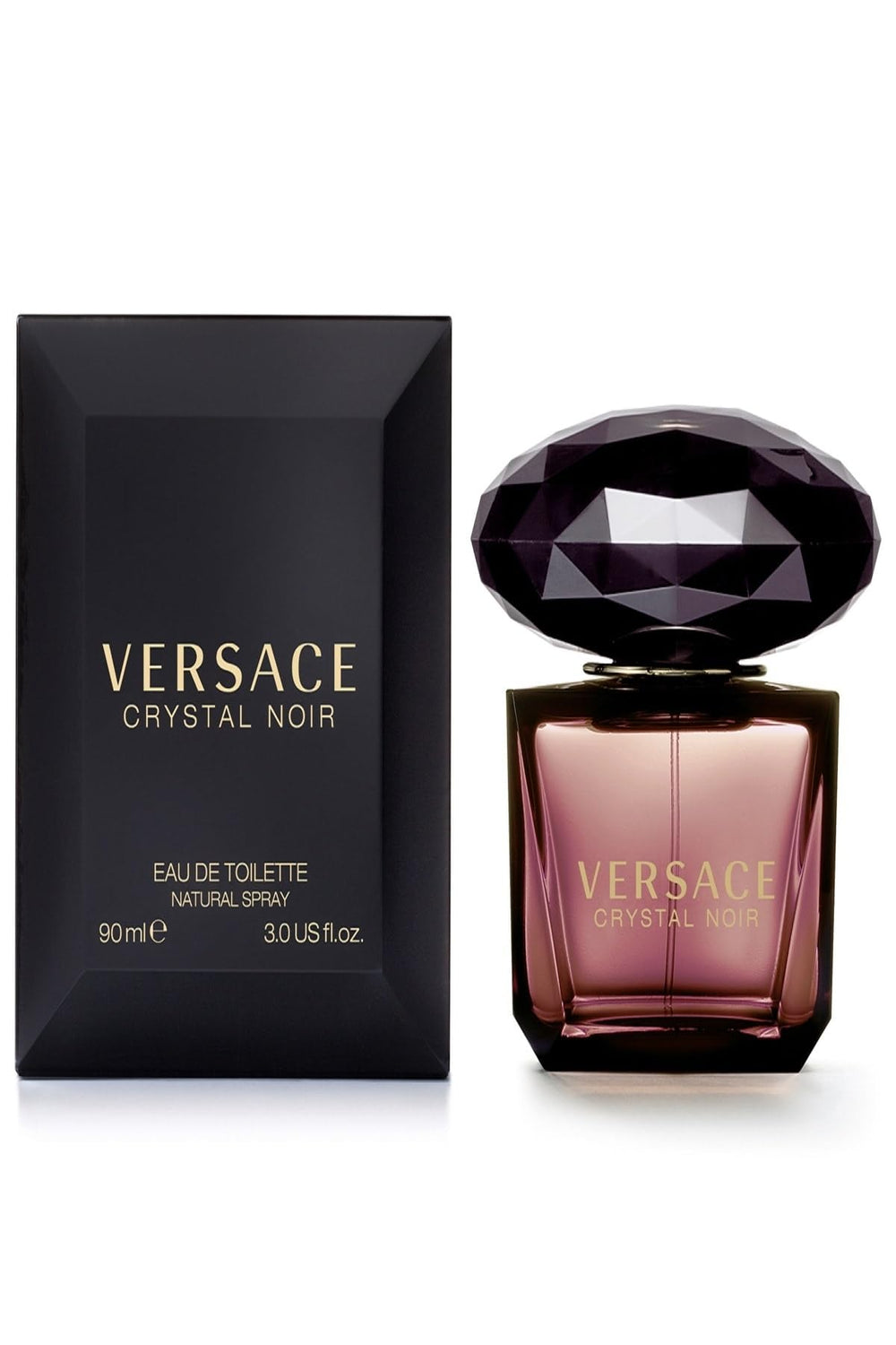 Versace Crystal Noir emblem cap close-up (versace-crystal-noir-emblem-cap) highlights premium branding and couture vibe.