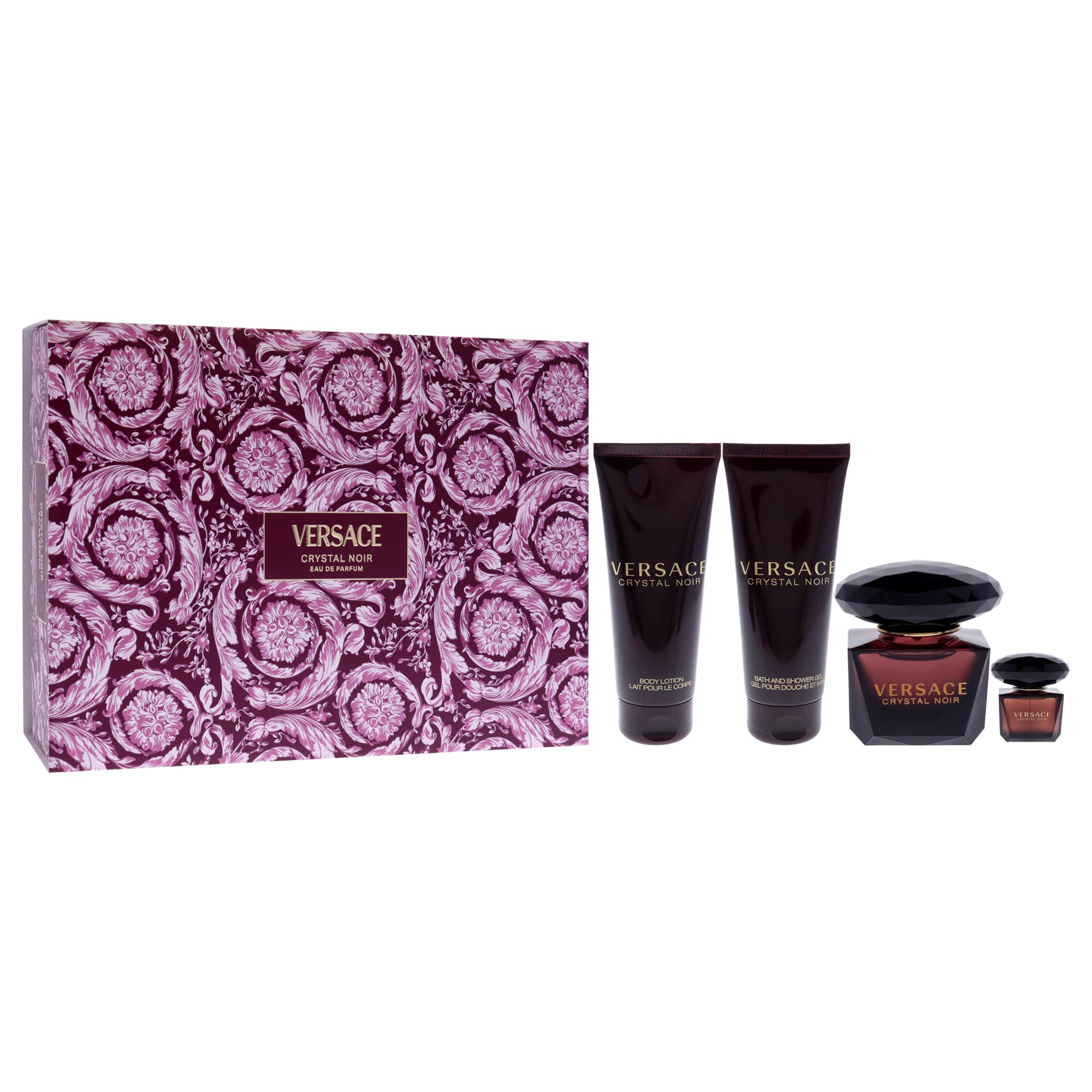 Versace Crystal Noir outer packaging, gift-ready elegance for special occasions.
