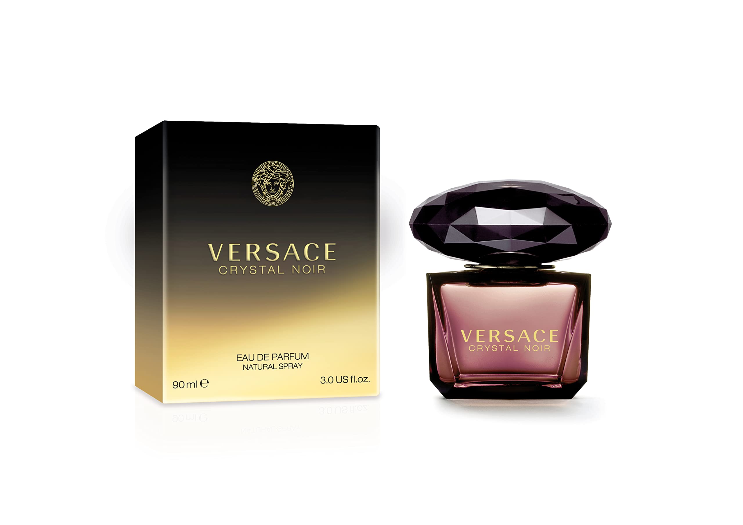 Versace Crystal Noir packaging view signaling premium gifting for special occasions.