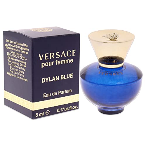 Versace Dylan Blue mini spray action shows versatile day to evening application.