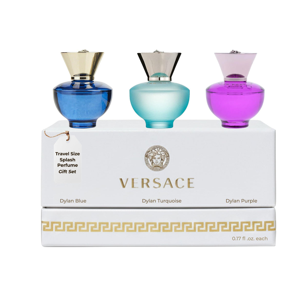 Versace Dylan Blue mini bottle close-up—perfect travel-friendly scent option.