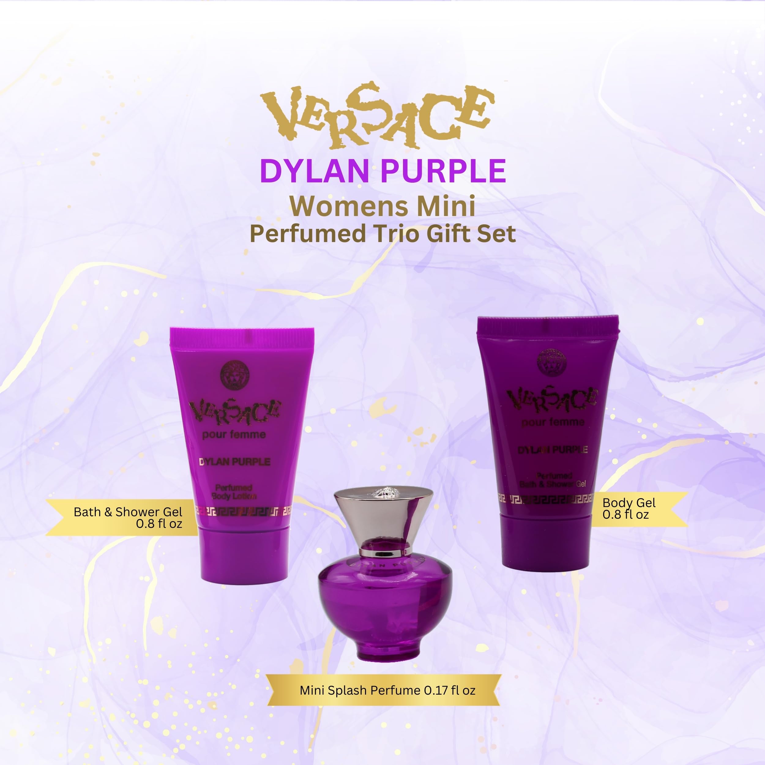 Versace Dylan Purple bath gel for refreshing routines.