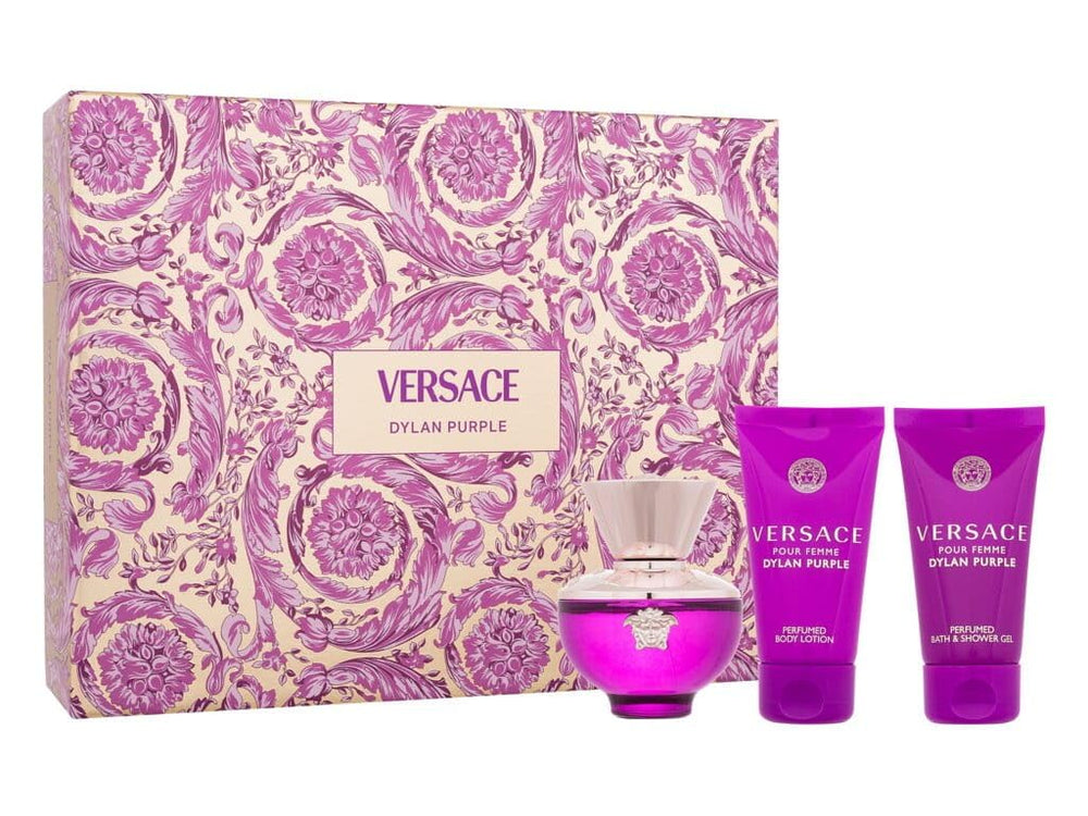 Versace Dylan Purple gift set – three-piece collection for luxury gifting and layered fragrance