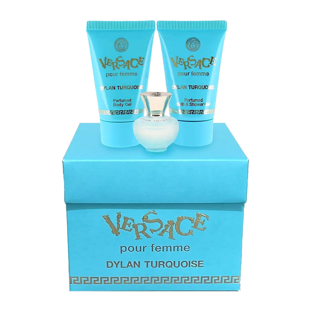 Versace Dylan Turquoise gift set display suitable for online shop