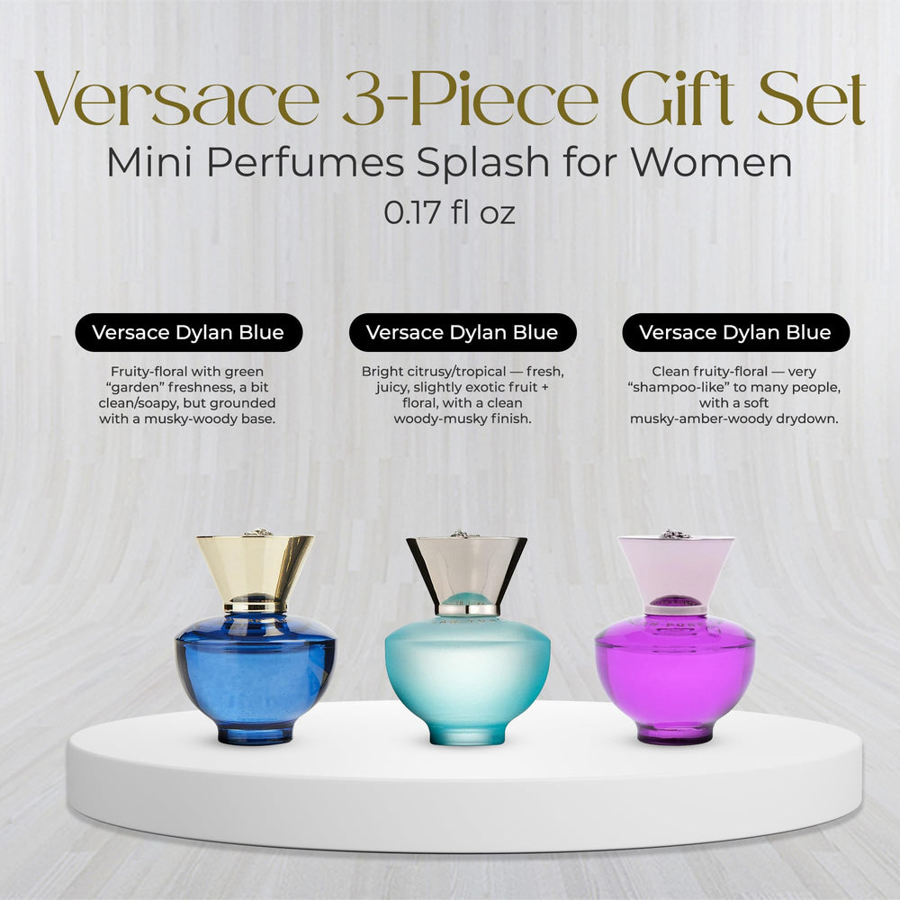 Versace Dylan Turquoise mini bottle close-up—vibrant daytime wear.