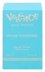 Versace Dylan Turquoise spray application scene for easy daily use.