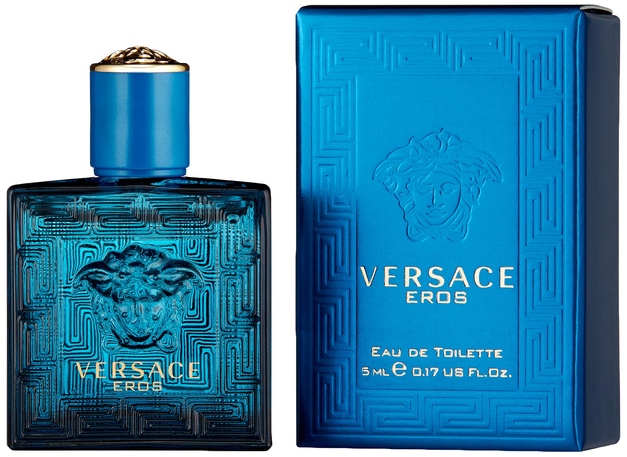 Versace Eros cap detail with emblem and premium finish for a travel-friendly feel.