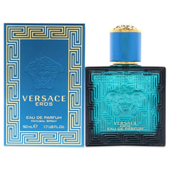 Versace Eros spray bottle close-up showing iconic design for bold everyday fragrance