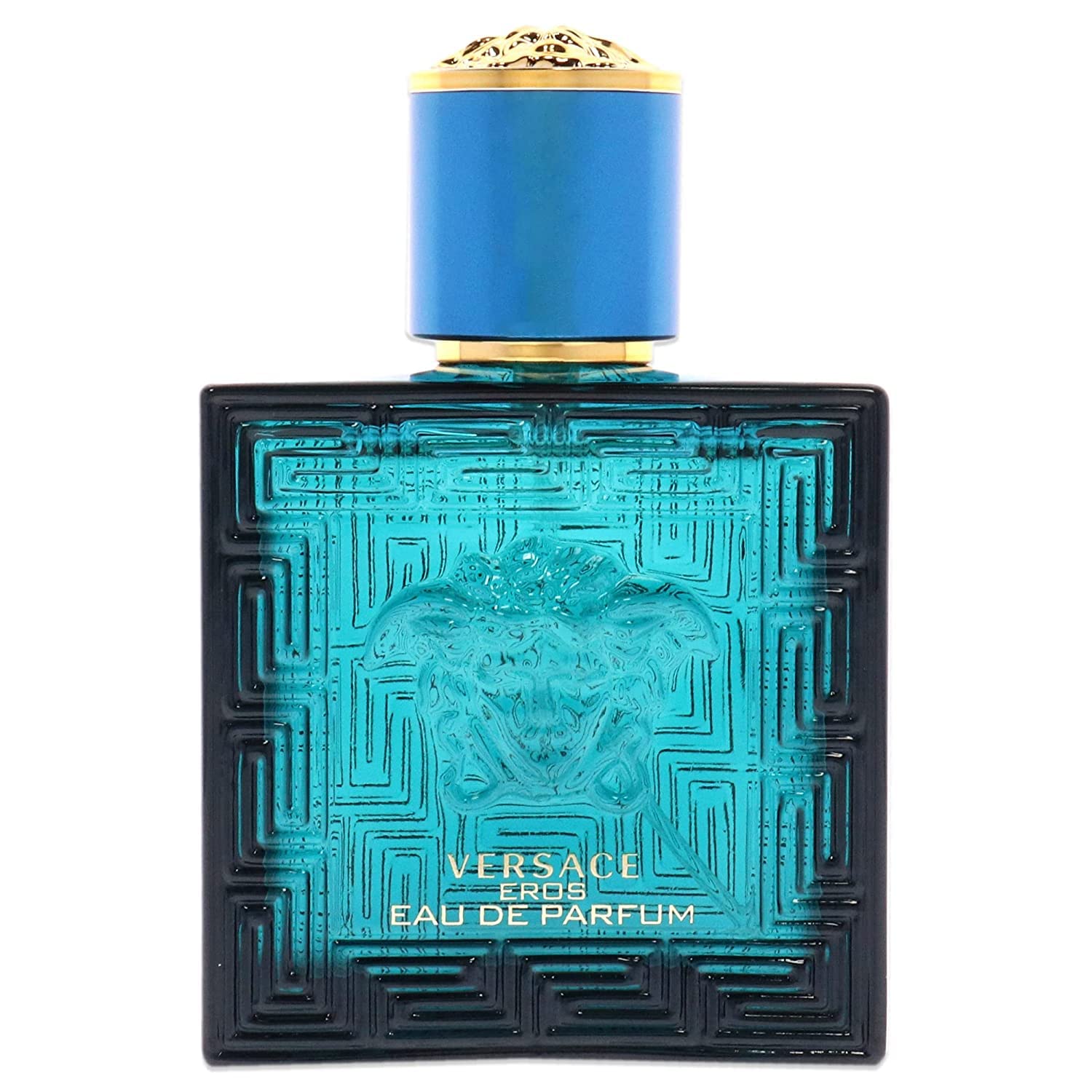 Versace Eros bottle cap and chrome detailing highlight premium presentation for gifting