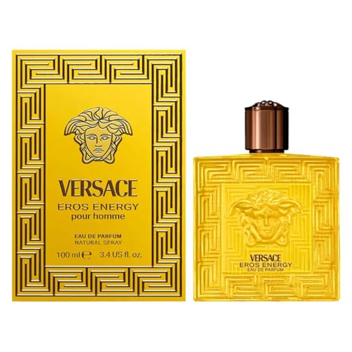 Versace Eros Energy packaging image emphasizes premium design and lasting allure.