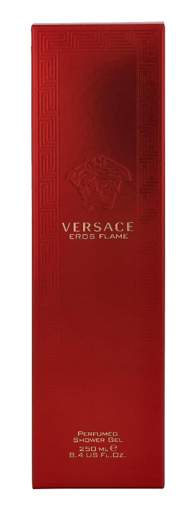 Versace Eros Flame shower gel lather demonstrates refreshing cleansing experience