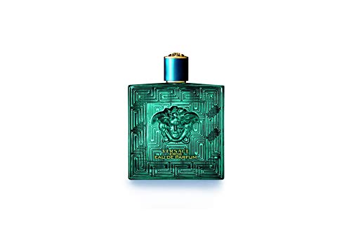 Versace Eros for Men bottle back view highlighting elegant profile
