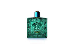 Versace Eros for Men bottle back view highlighting elegant profile
