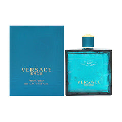 versace eros for men bottle close-up with gold accents, long-lasting fragrance for evening occasions