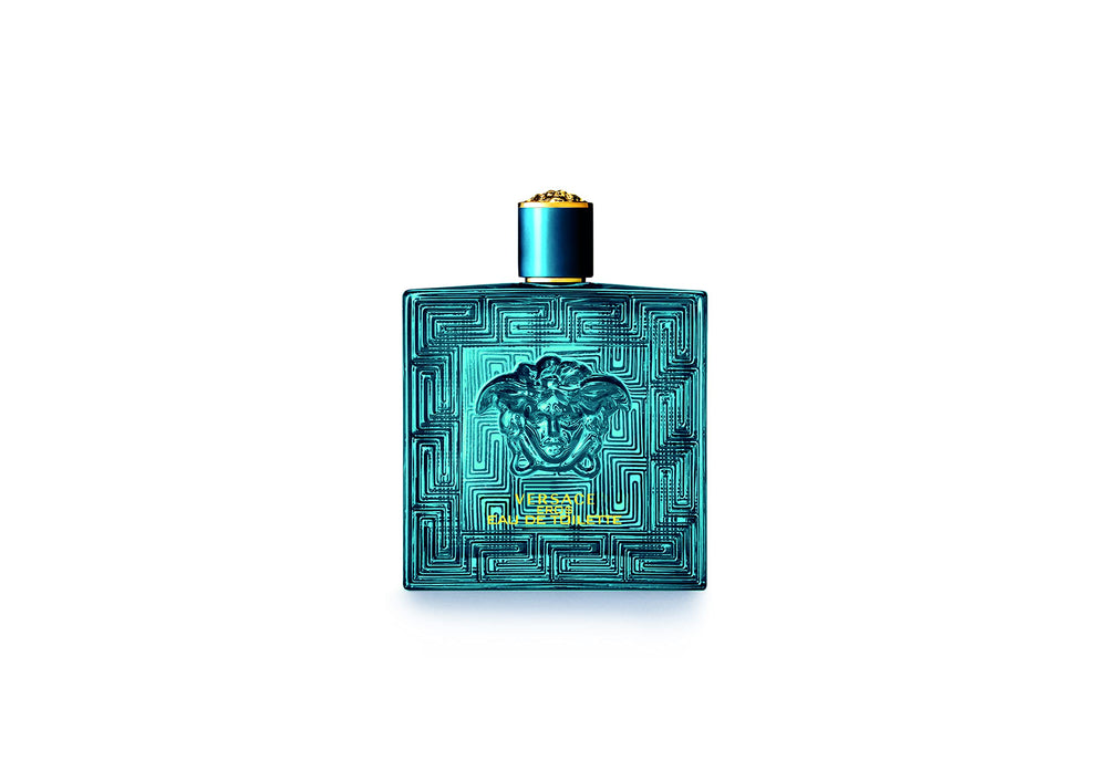 versace eros for men spray bottle display, bold, confident scent for special nights