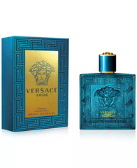 Versace Eros Parfum applying shot, ideal for rituals and cologne layering with confidence.