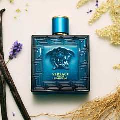 Versace Eros Parfum packaging image, premium presentation enhances gifting or rotation in routines.