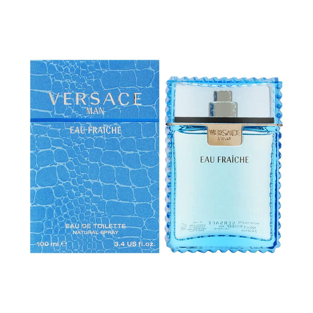 Versace Man Eau Fraiche bottle, 3.4 oz, for daily wear and all-day freshness