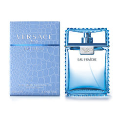 Versace Man Eau Fraiche citrus notes packaging detail for gifting