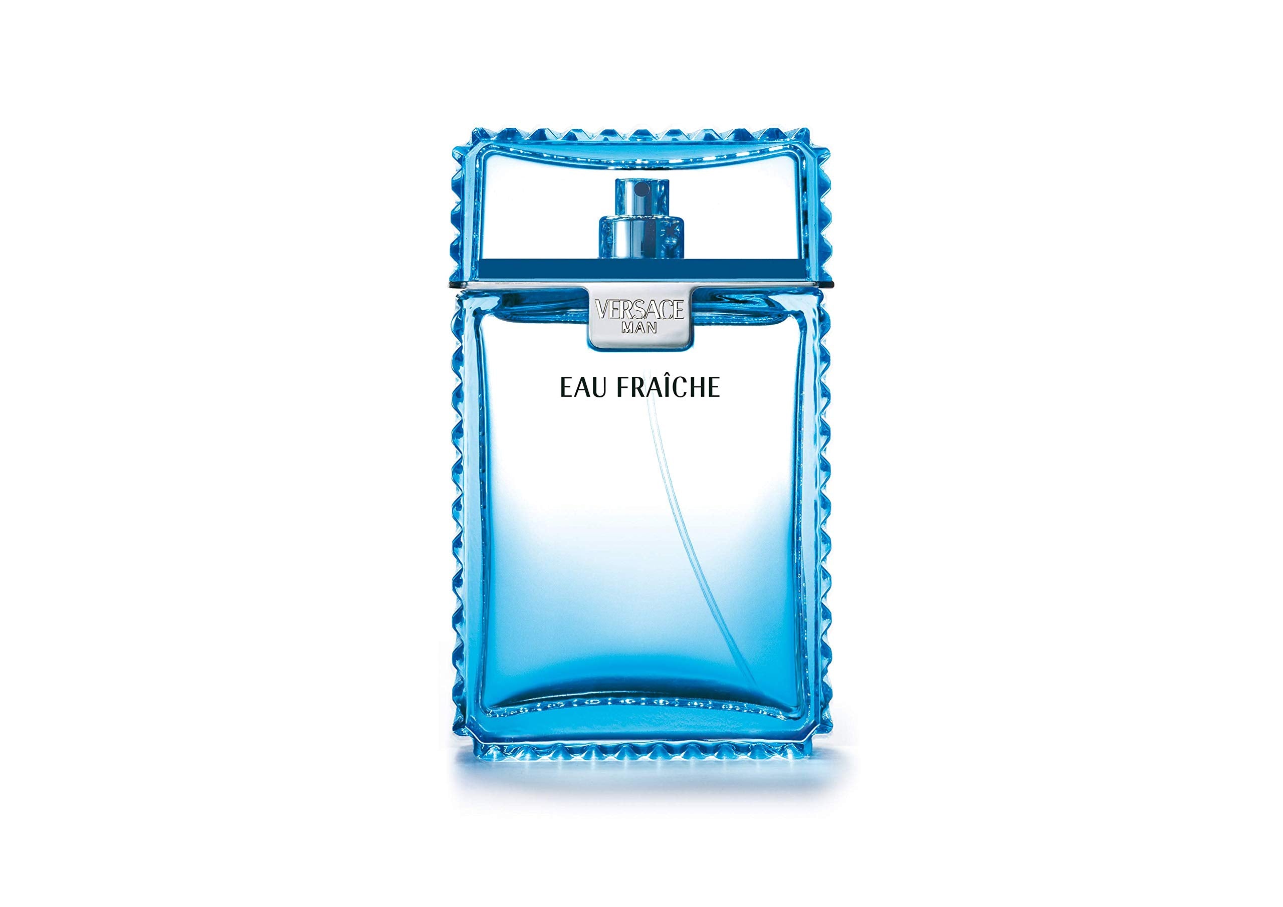 Versace Man Eau Fraiche packaging box highlights a lighter fragrance profile.