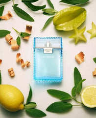 Versace Man Eau Fraiche packaging-box highlighting premium presentation for gifting or personal collection.