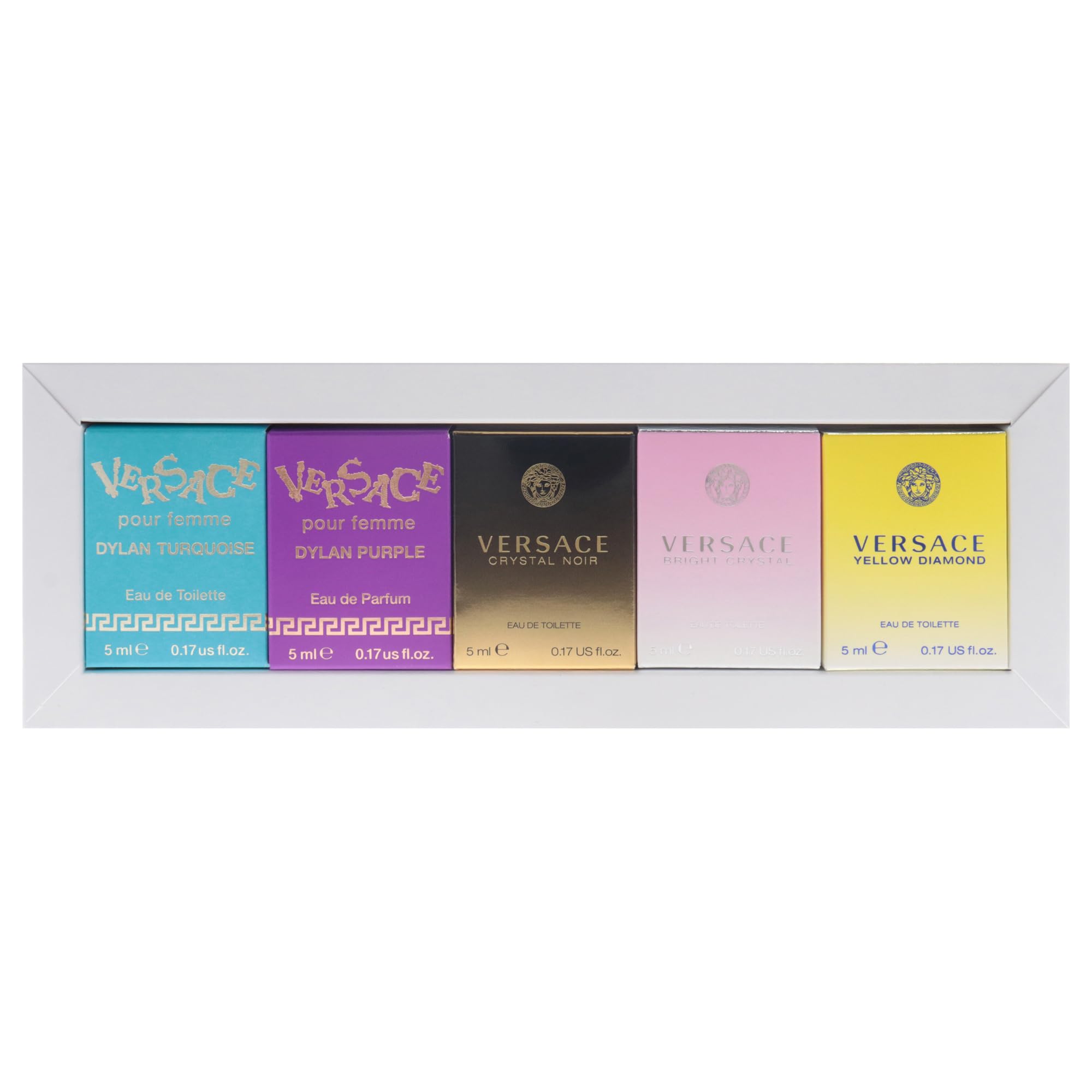 Versace miniatures travel-friendly packaging, convenient on-the-go fragrance rotation