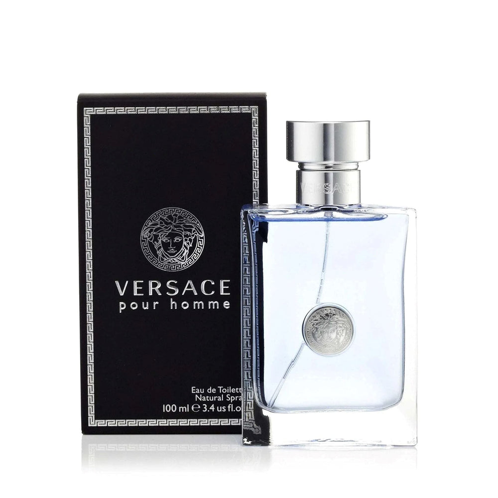 Versace Pour Homme amber musk base adds depth for evening wear.