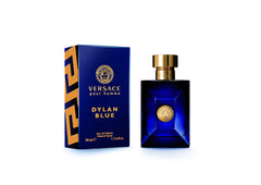 Versace Pour Homme Dylan Blue lifestyle shot suggesting Mediterranean freshness for everyday confidence.