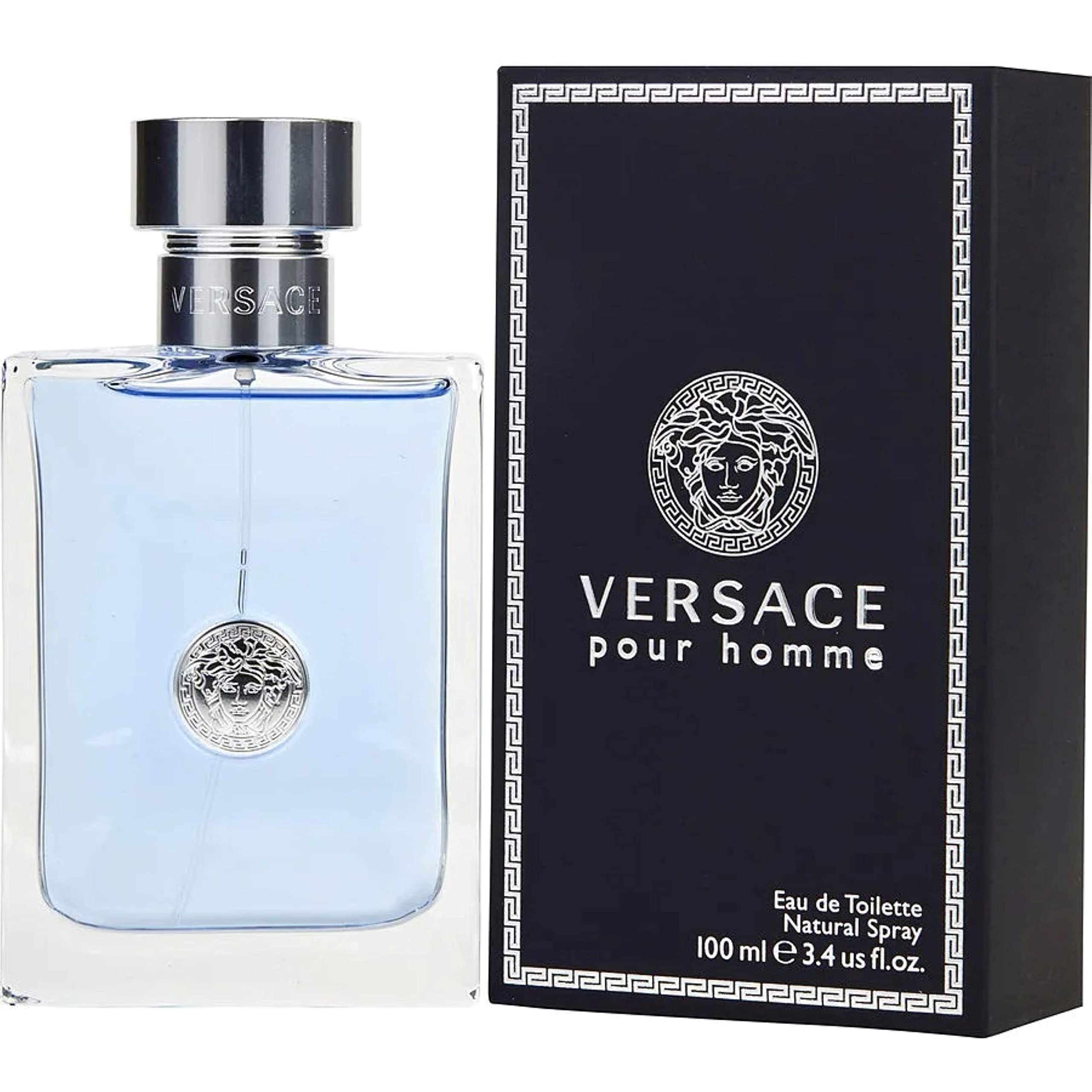 Versace Pour Homme gold-cap bottle highlighting premium design for gifting.
