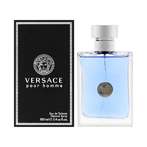 Versace Pour Homme man in a dress shirt communicates entrepreneurial confidence.