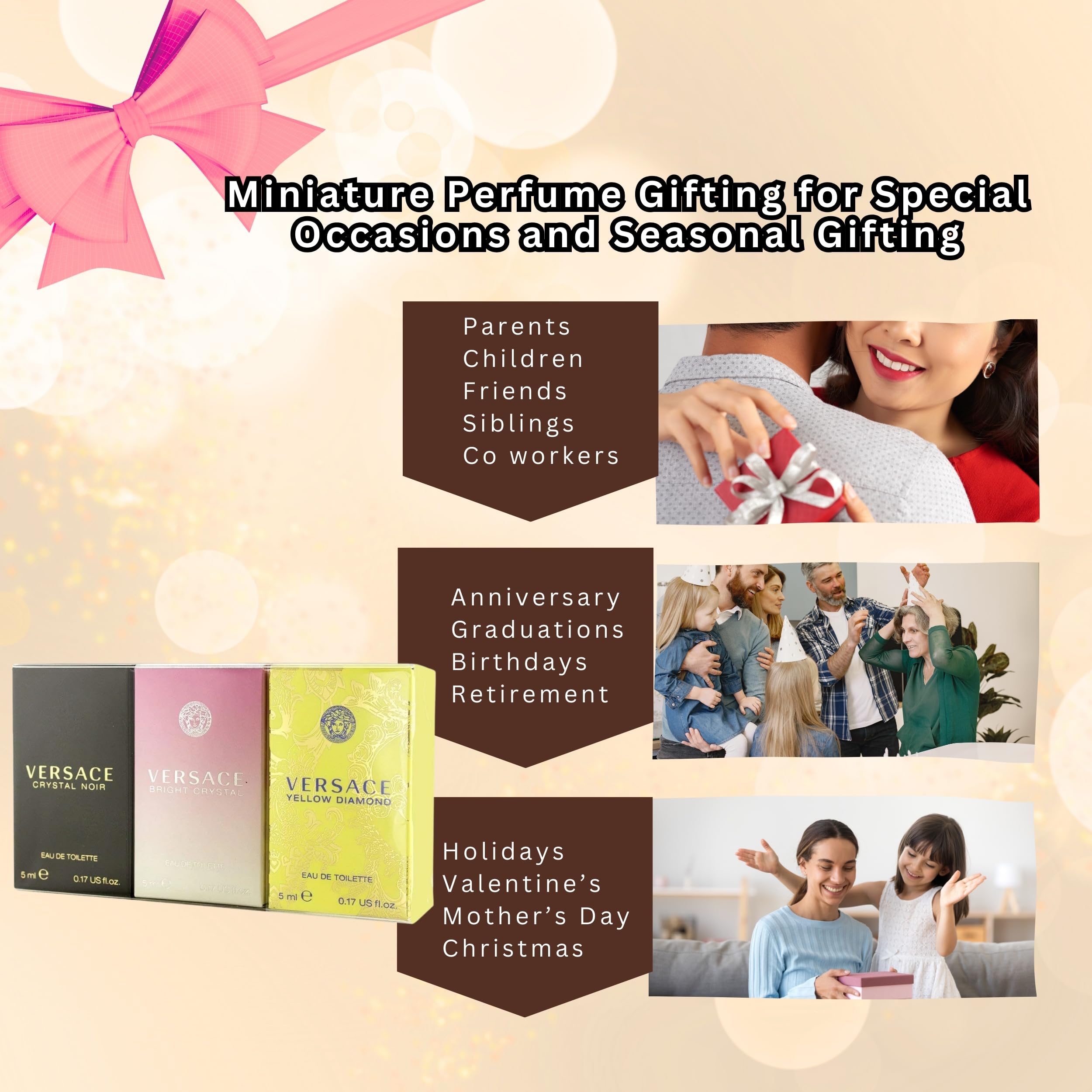 Versace travel-size designer perfume sampler set — versatile scents for gifting