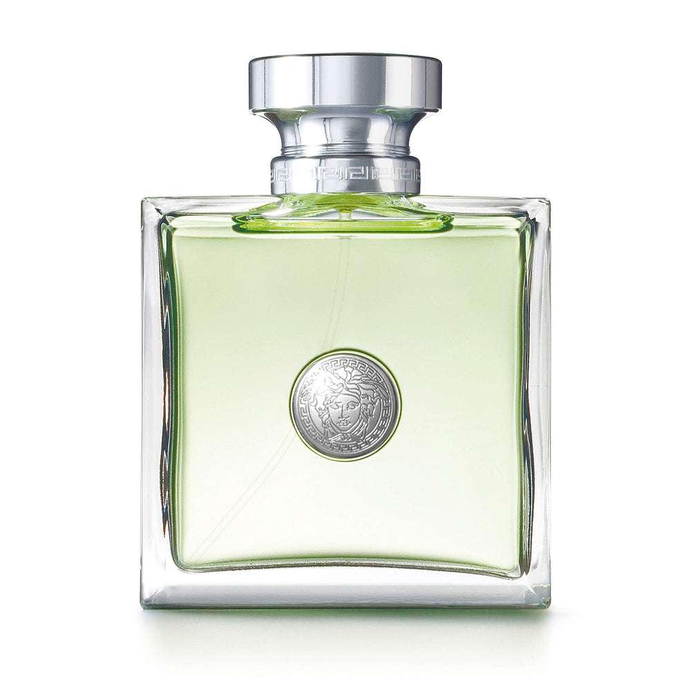 Versace Versense EDT bottle side view emphasizing graceful packaging and long-lasting fragrance potential.