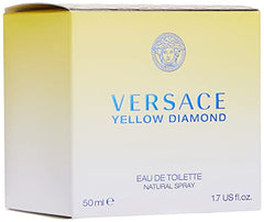 Versace Yellow Diamond bottle closeup showing sparkling facets for daytime confidence