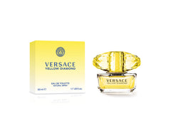 Versace Yellow Diamond bottle front view highlighting jewel-inspired styling for daily wear