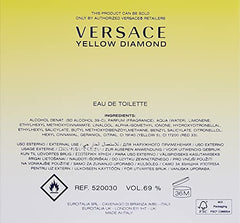 Versace Yellow Diamond spray-dispense captured during application for easy reapplication
